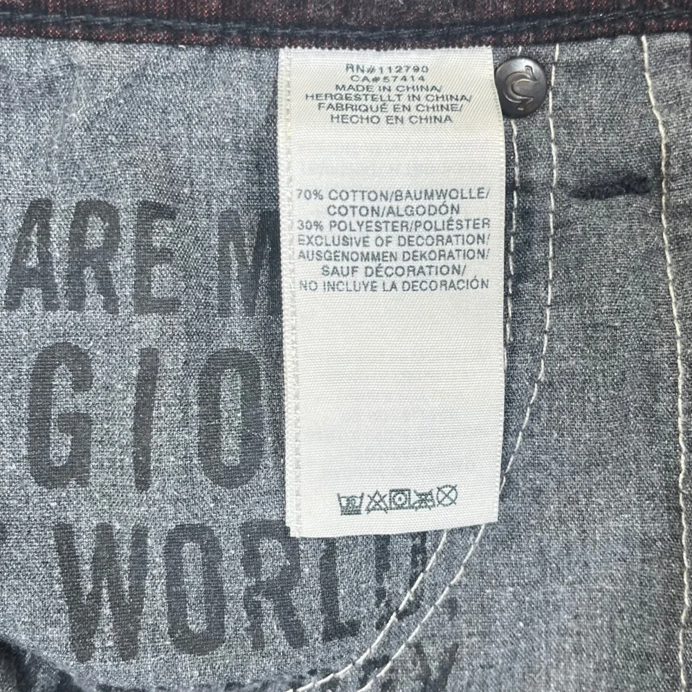 True Religion Rocco Relaxed Corduroy Pants Black Red Moto Punk Grunge Y2K Men 44